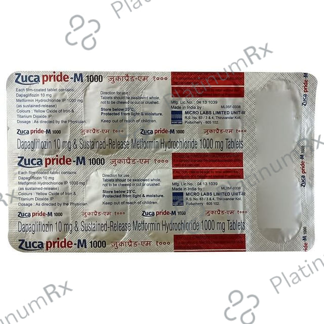 Zucapride M 10/1000mg Tablet SR 10s