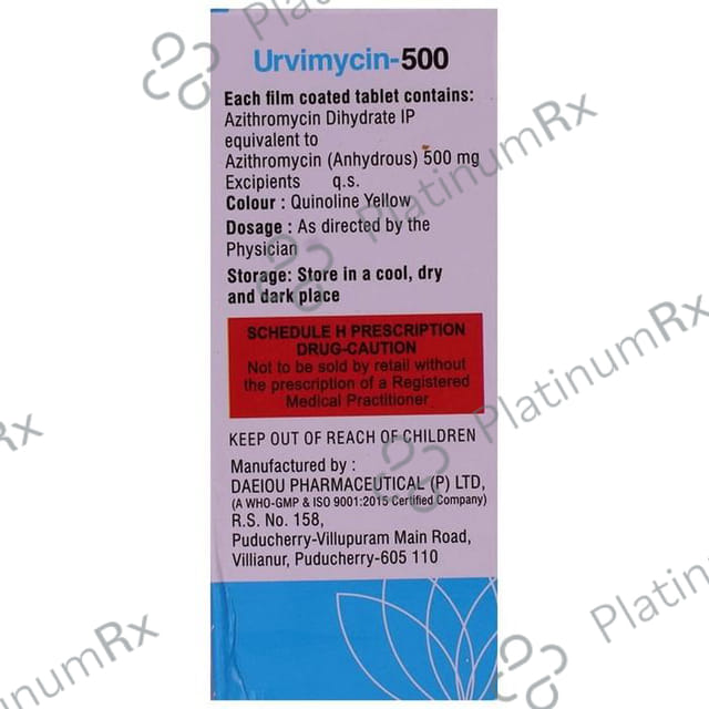Urvimycin 500 Tablet