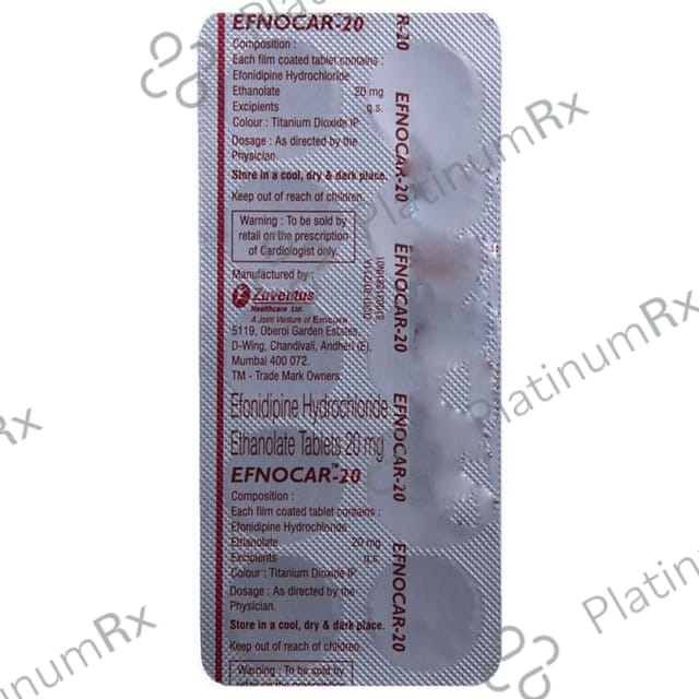 Efnocar 20mg Tablet 10s