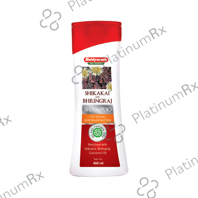 Baidyanath (Nagpur) Shikakai and Bhringraj Supports Strong And Nourished Hair Shampoo 450 Shampoo