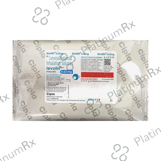 Levolin 0.63mg Respules 6X2.5ml