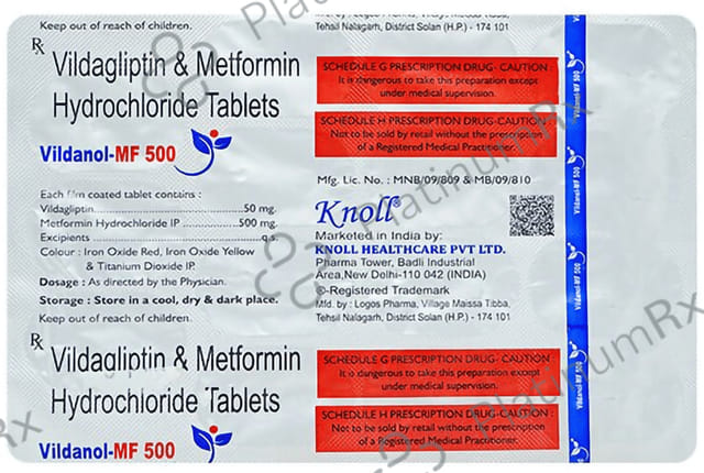 Vildanol MF 500mg/50mg Tablet
