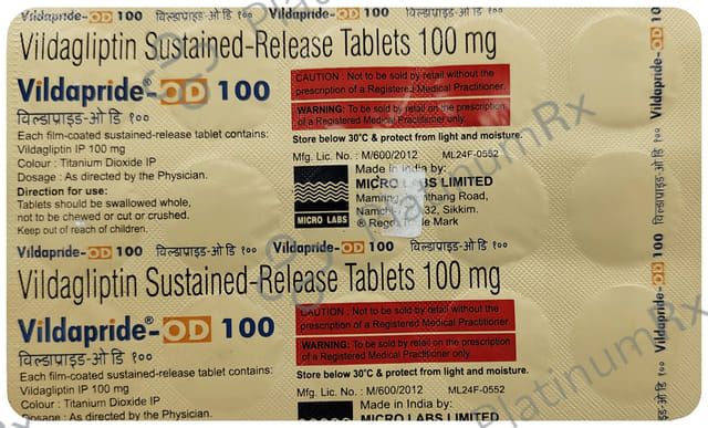 Vildapride OD 100mg Tablet 15s