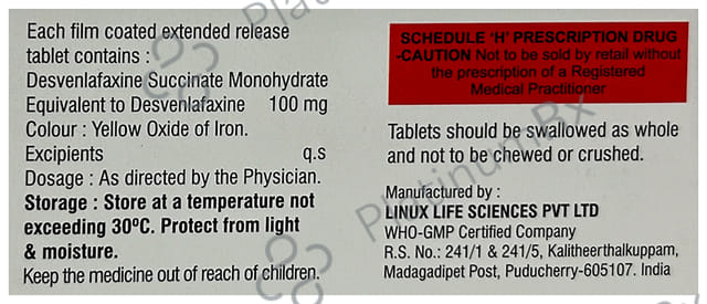 Venlite OD ER 100mg Tablet 10s