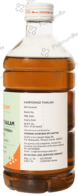 Sitaram Ayurveda Karpooradi Thailam