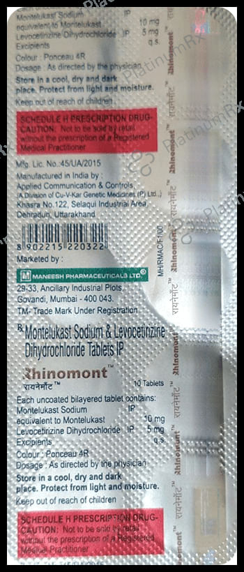 Rhinomont 5mg/10mg Tablet
