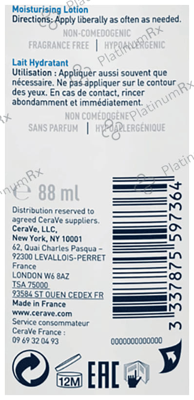 CeraVe Moisturising Lotion for Dry to Very Dry Skin 88 ml