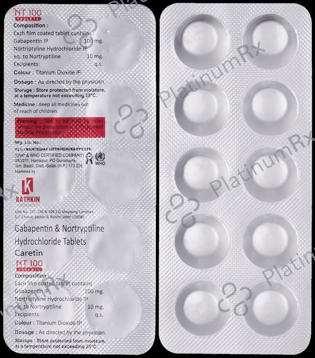 Caretin NT 100mg/10mg Tablet