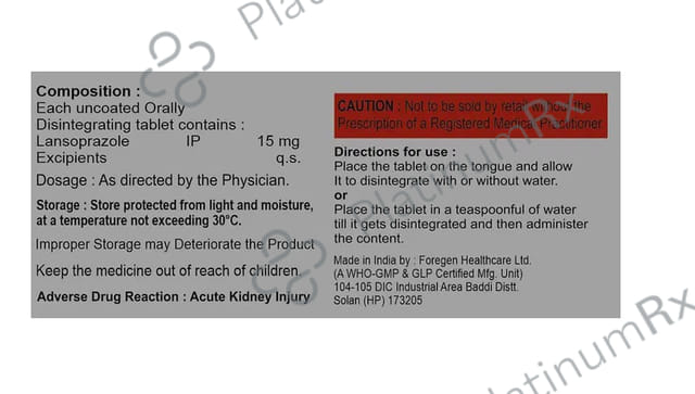 Lanroot 15mg Orally Disintegrating Tablet 10s