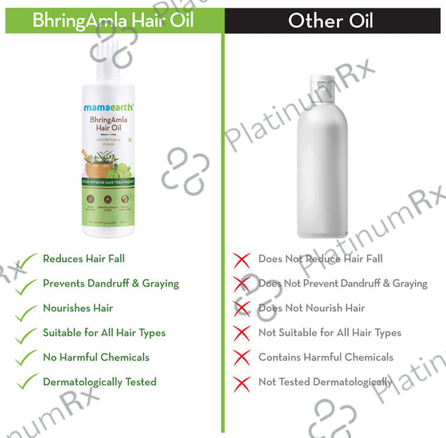 Mamaearth BhringAmla Hair Oil for All Skin Types - Mineral Oil & Silicone-Free