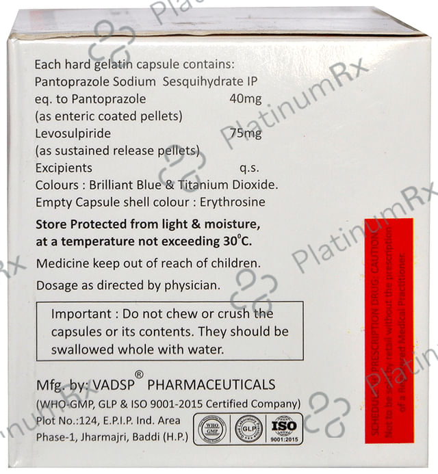 Gastrochek L 75mg/40mg Capsule