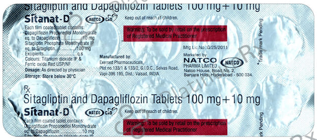 Sitanat D 10/100mg Tablet 10s