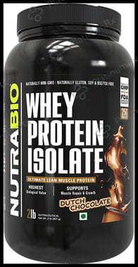 Nutra Bio Whey Protien Isolate Powder Dutch Chocolate 2 Powder