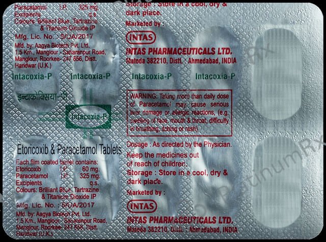 Intacoxia P 60/325mg Tablet 10s