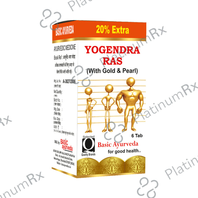 Basic Ayurveda Yogendra Ras with Gold & Pearl 6 tablets