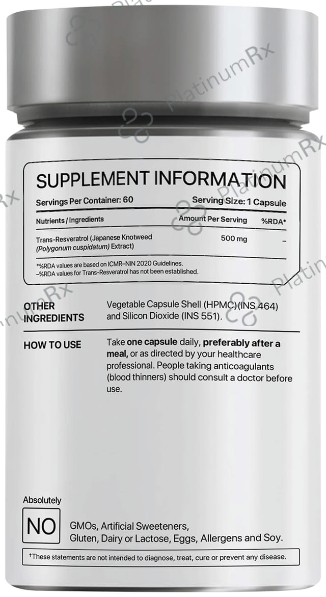 Decode Age Trans Resveratrol Vegetarian Capsule helps in Slow down Ageing and improve Metabolism