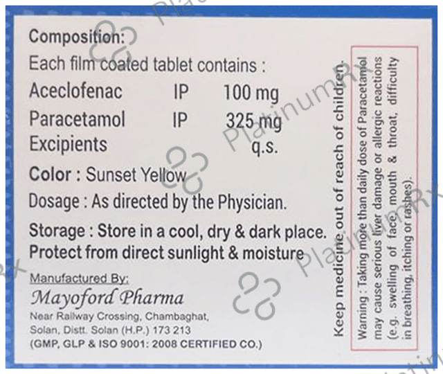 Acegrit 100/325mg Tablet 10s