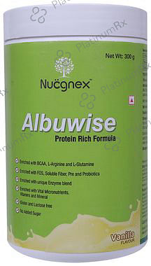 Nucgnex Albuwise Protein Rich with BCAA, L-Arginine & L-Glutamine - Flavour Powder Vanilla