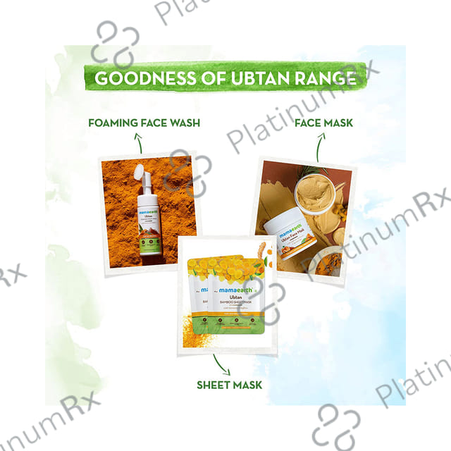 Mama Earth Ubtan Skin Brightening Range - Face Scrub, Face Wash & Moisturizer