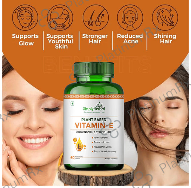 Simply 200mg Herbal Vitamin E Capsule 60s