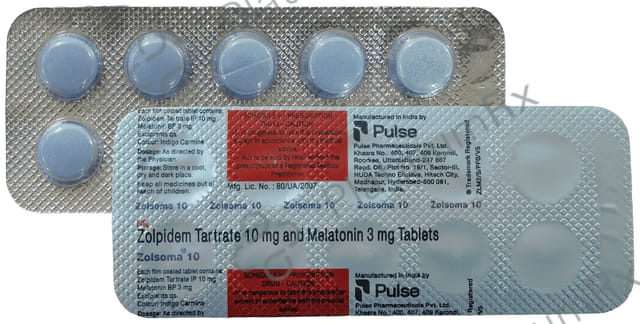 Zolsoma 10/3mg Tablet 10s