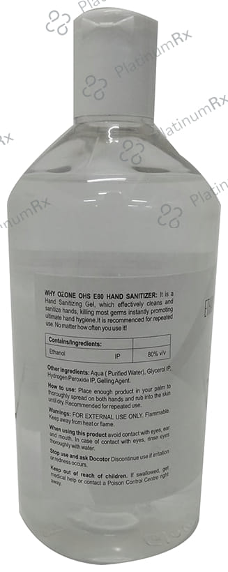 Ozone Ethanol Antiseptic Gel Hand Sanitizer 500 ml