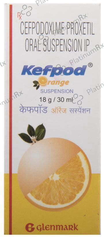 Kefpod 50mg Oral Suspension Orange 30ml