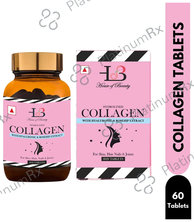 House of Beauty Hydrolyzed Collagen with Hyaluronic & Rosehip Extract Tablet