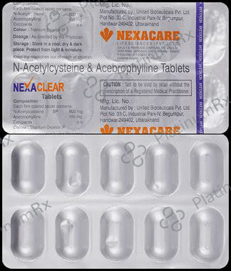 Nexaclear 100/600mg Tablet 10s