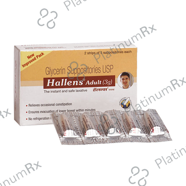 Hallens Adult 3G Suppositories 7s