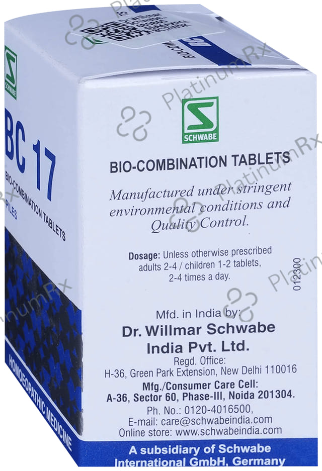 Dr Willmar Schwabe India Bio-Combination 17 (BC 17) Tablet 25 gm