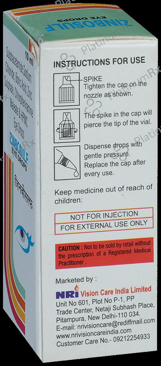 Zinbosulf Eye Drops 10ml