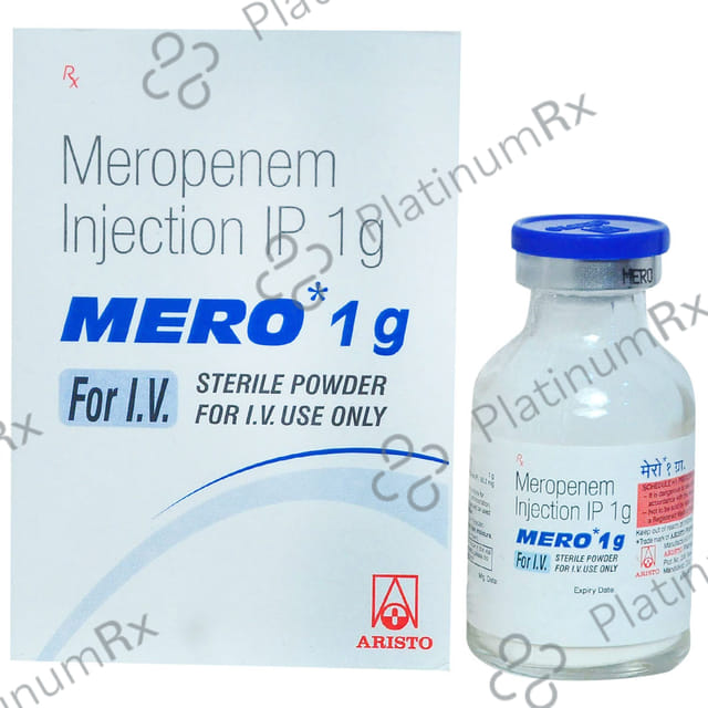 Mero 1000mg Injection 1 Powder for Injection