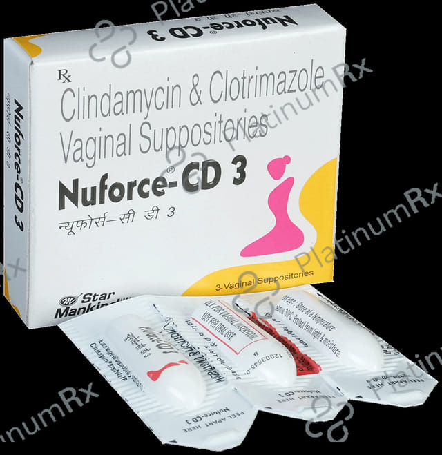 Nuforce CD 300mg Vaginal Suppository 3s