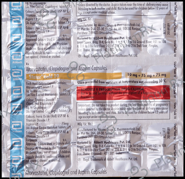 Stator Gold 10mg Capsule 15s