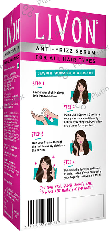 Livon Anti-Frizz Serum for All Hair Types 50 Serum