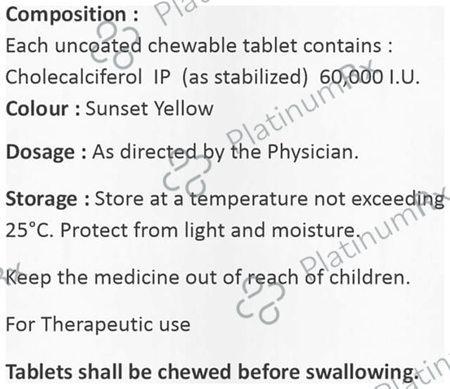 Caldimint D3 60K IU Chewable Tablet 4s