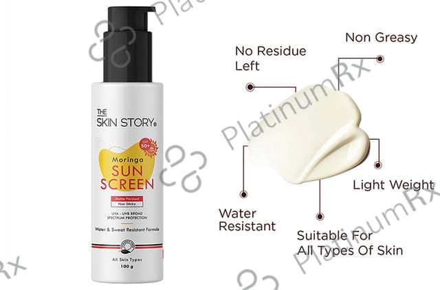 The Skin Story Sunscreen Moringa SPF 50+ Cream 100gm