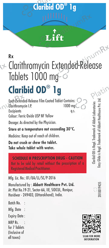 Claribid OD 1gm Tablet 7s