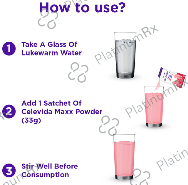 Dr Reddy's Celevida Maxx Sachet for Muscles & Weight Loss - Flavour Strawberry