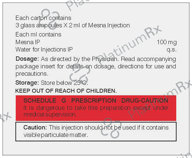 Getwell 100mg Mesna Injection 2ml