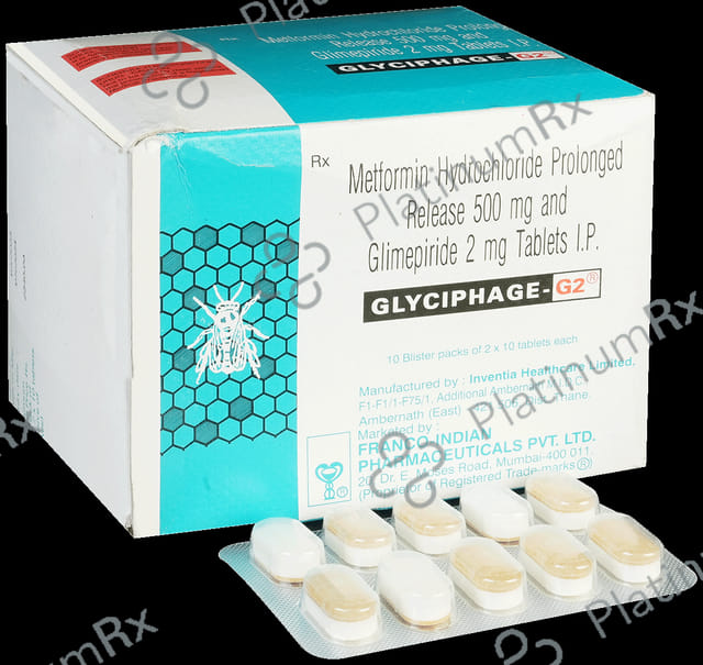 Glyciphage G 2/500mg Tablet PR 10s