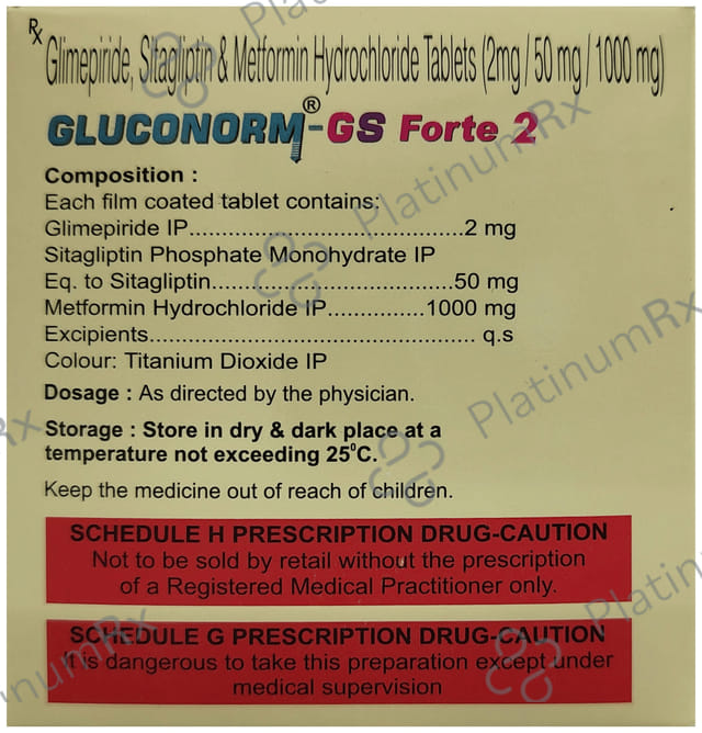 Gluconorm GS Forte 2/1000/50mg Tablet 10s