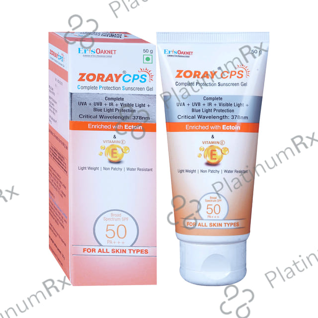 Zoray CPS Complete Protection Sunscreen SPF 50 PA+++ Gel 50gm