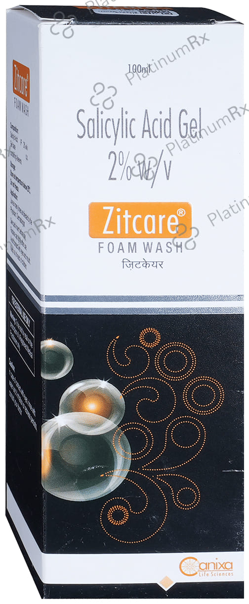 Zitcare 2% Foam Wash Gel 100ml