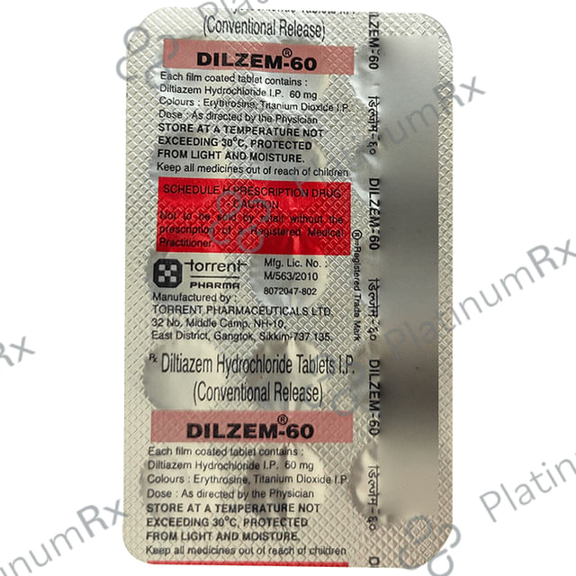 Dilzem 60mg Tablet CR 15s