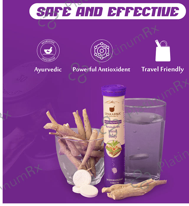 Upakarma Ayurveda Ashwagandha Flavour Effervescent Tablet 20s