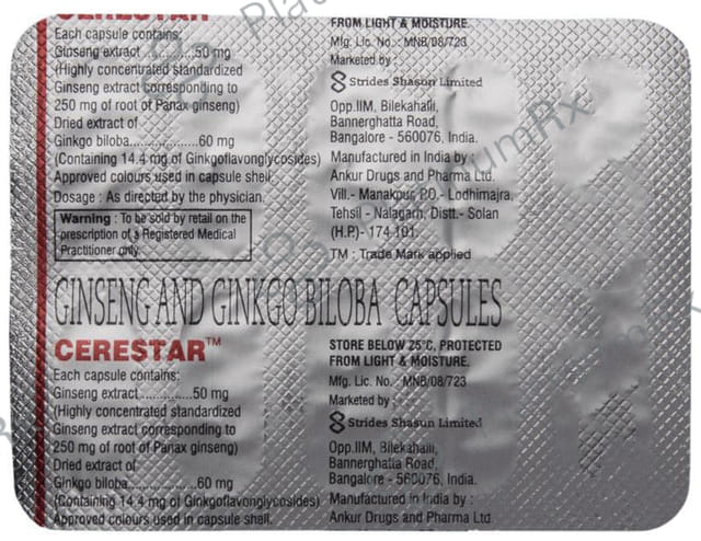 Cerestar 60mg Capsule 10s