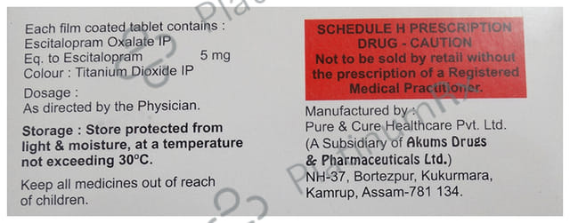 Escitalay 5mg Tablet 10s