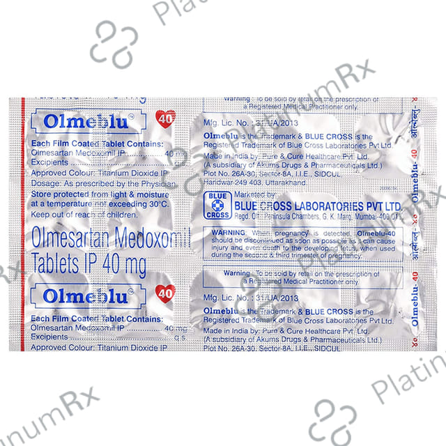 Olmeblu 40mg Tablet 15s